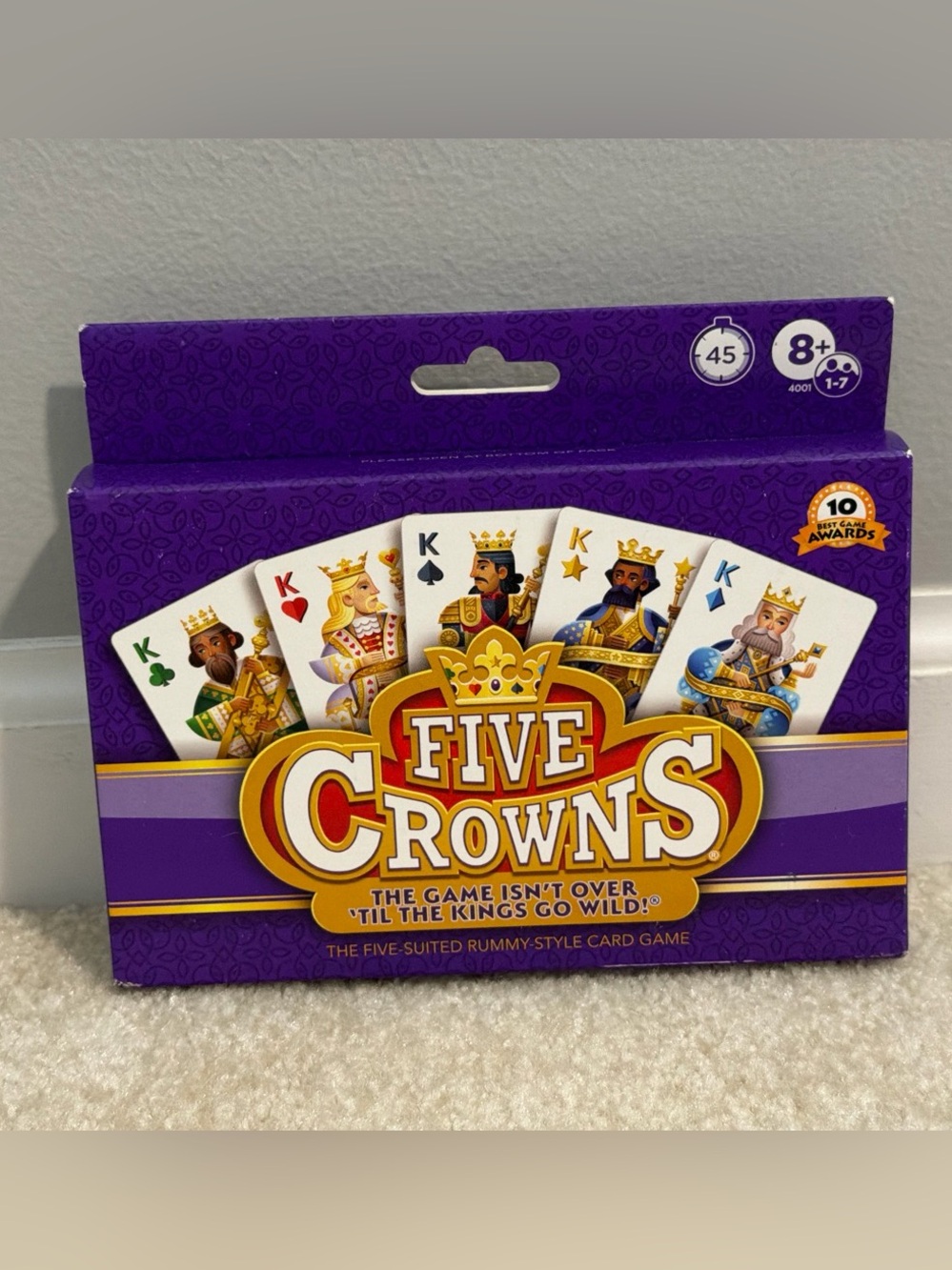 Five Crowns The Game Isn't Over 'Til The Kings Go Wild 5 Suited Rummy Card Game